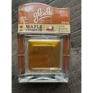 GLADE Decor Scents Glass Holder w/ Maple Pumpkin Refill New Sealed RARE